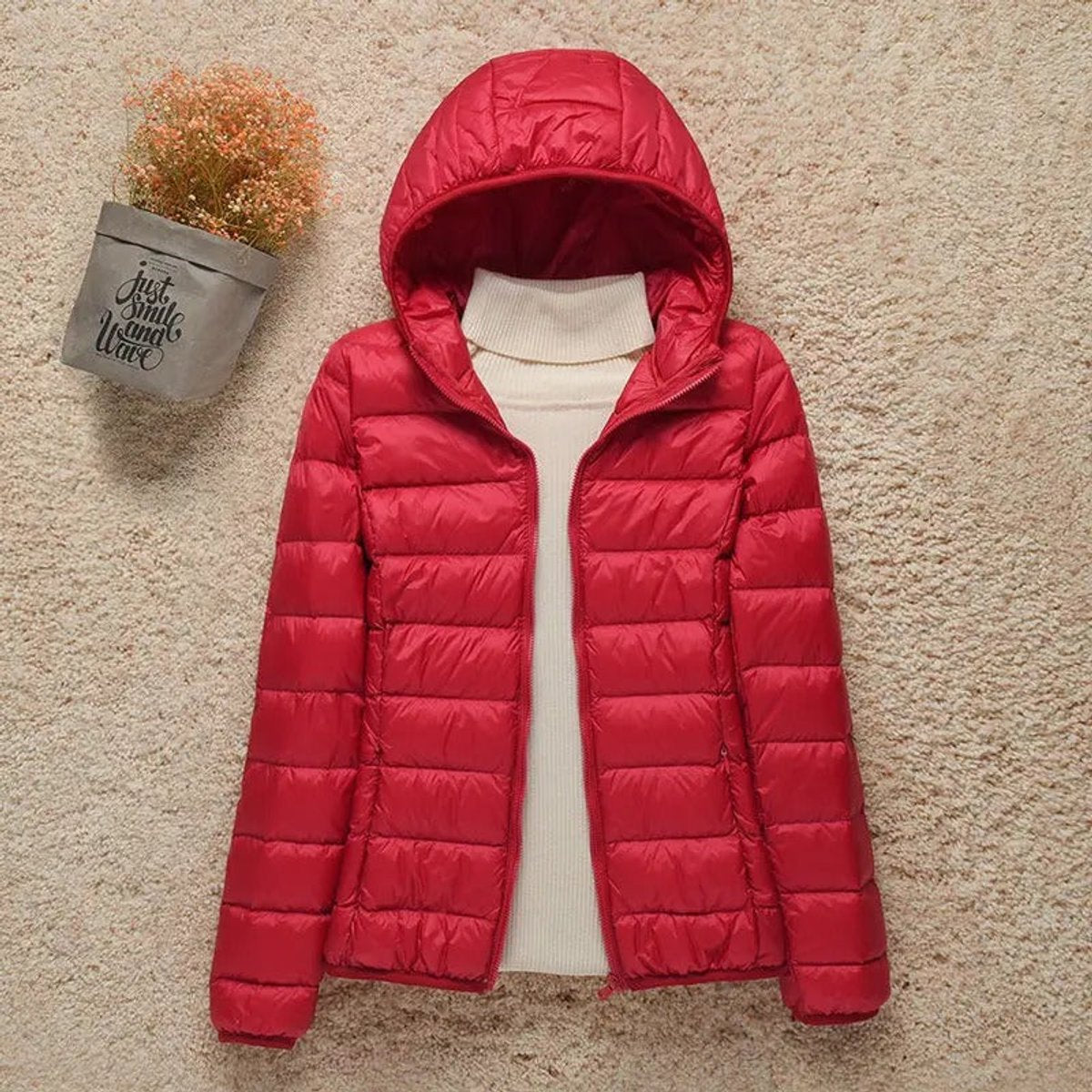 Women's Compact Fold-Up Quilted Puffer Coat