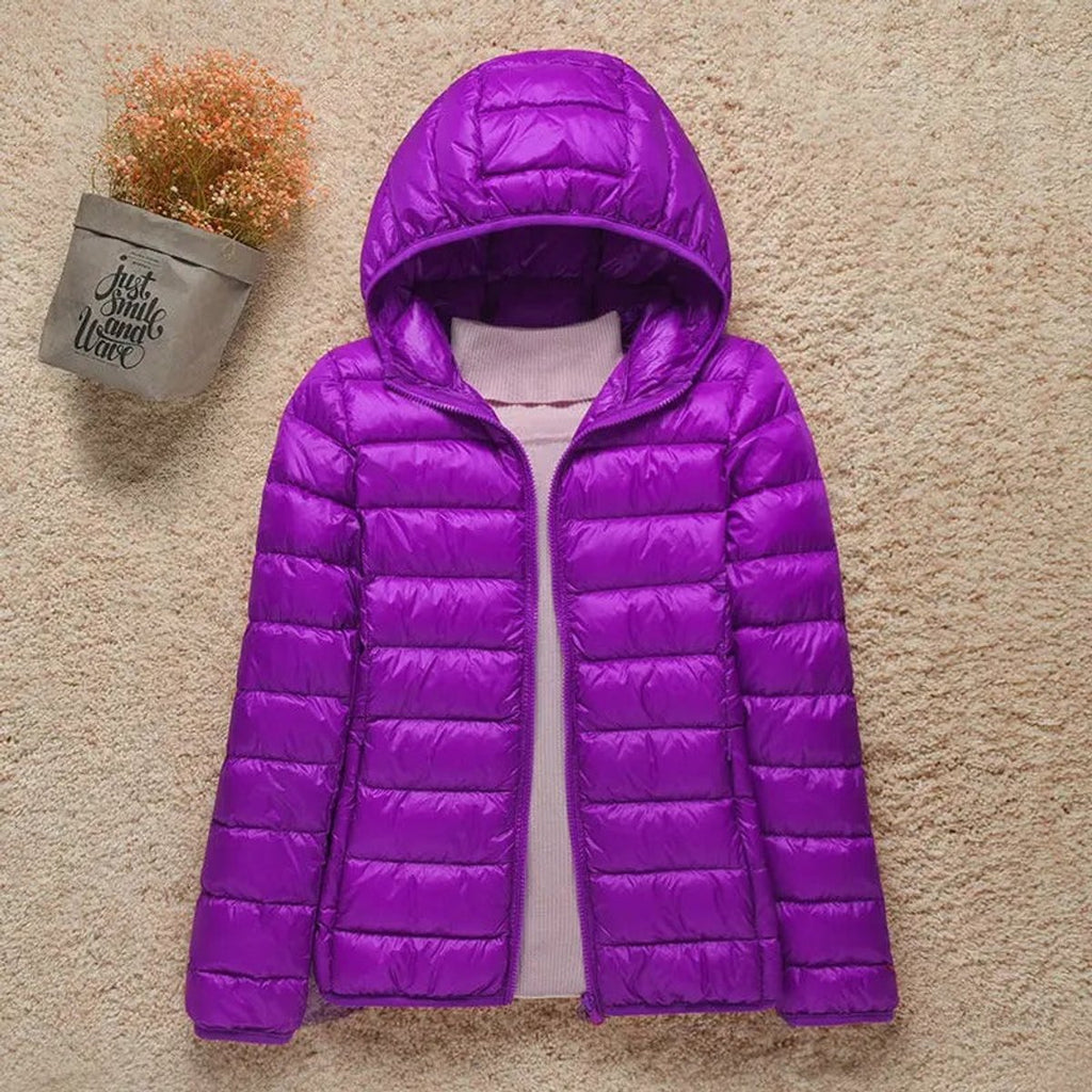 Women's Compact Fold-Up Quilted Puffer Coat