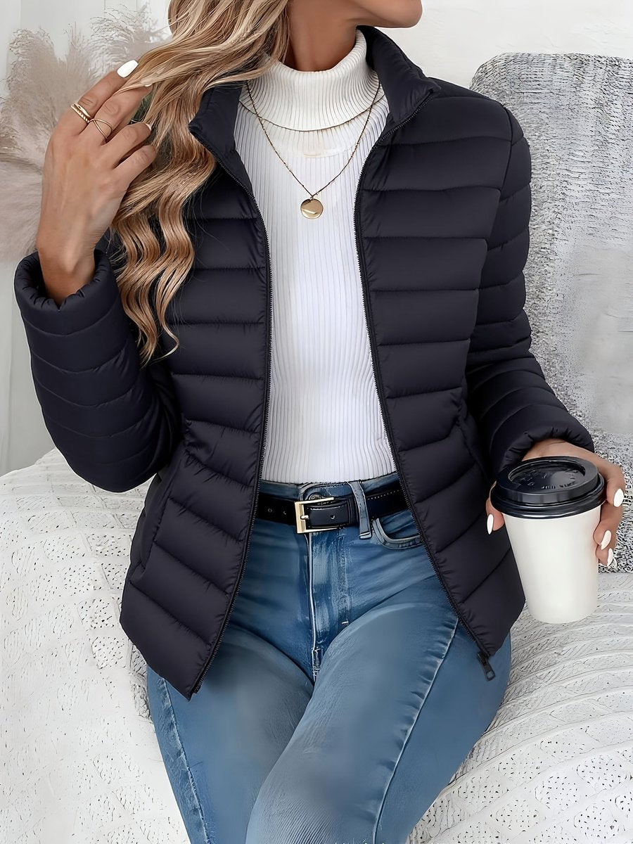 Women's Quilted Stand-Collar Lightweight Puffer Parka