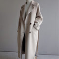 Women's Longline Knitted Double Breasted Cardigan Coat