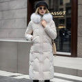 Women's Fur-Trimmed Hood Long Winter Coat