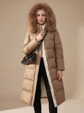 Women's Wind-Resistant Puffer Parka with Trimmed Hood