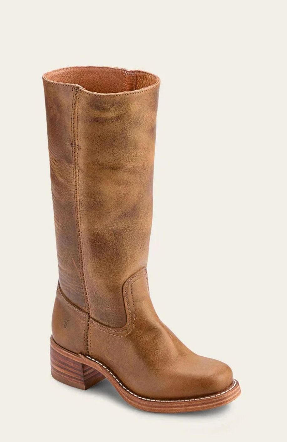 Women's Classic Mid-Calf Stacked Heel Cowgirl Boots
