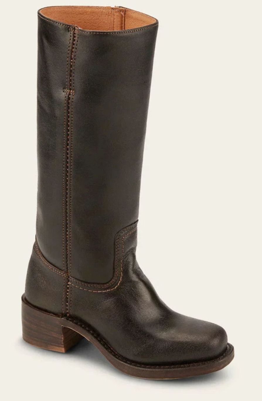 Women's Classic Mid-Calf Stacked Heel Cowgirl Boots