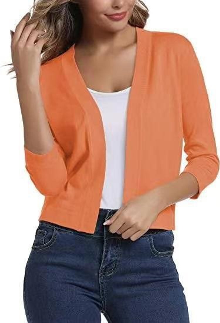 Women's Short Draped Knit Cardigan for Cool Evenings
