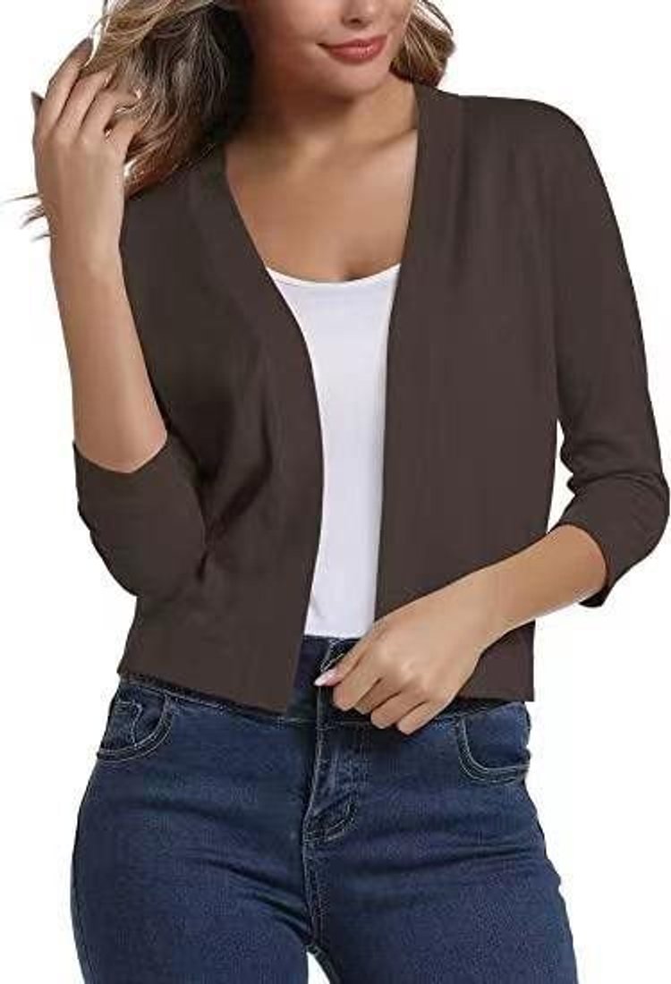 Women's Short Draped Knit Cardigan for Cool Evenings