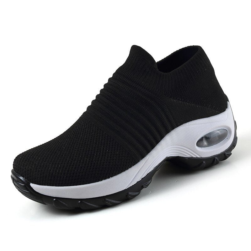 Women's Lightweight Slip-On Knit Orthopedic Walking Shoes