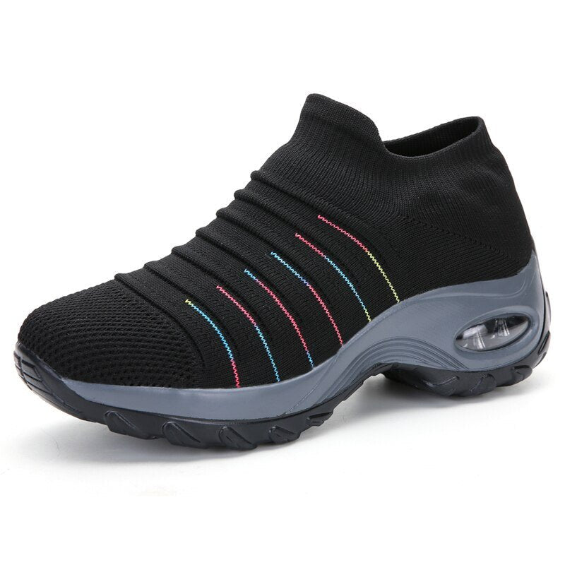 Women's Lightweight Slip-On Knit Orthopedic Walking Shoes