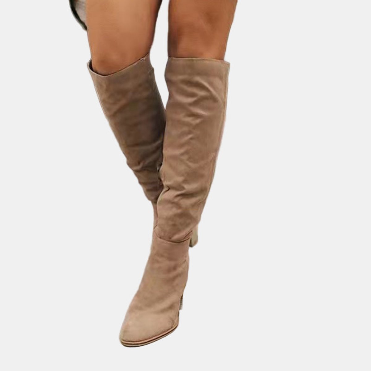 Women's Block Heel Over-the-Knee Stretch Tall Boots