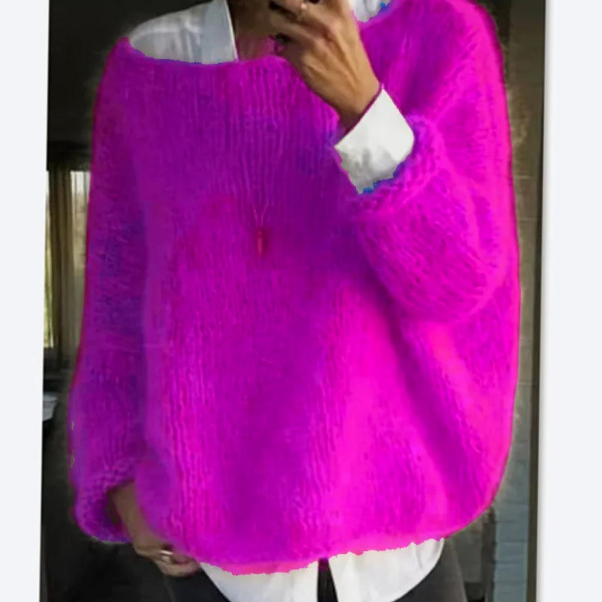 Women's Plush Loose Pullover for Cozy Days at Home