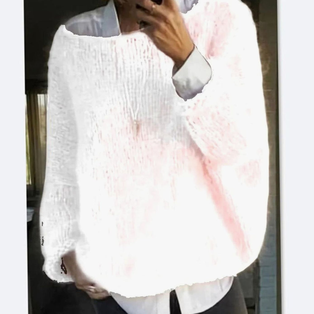 Women's Plush Loose Pullover for Cozy Days at Home