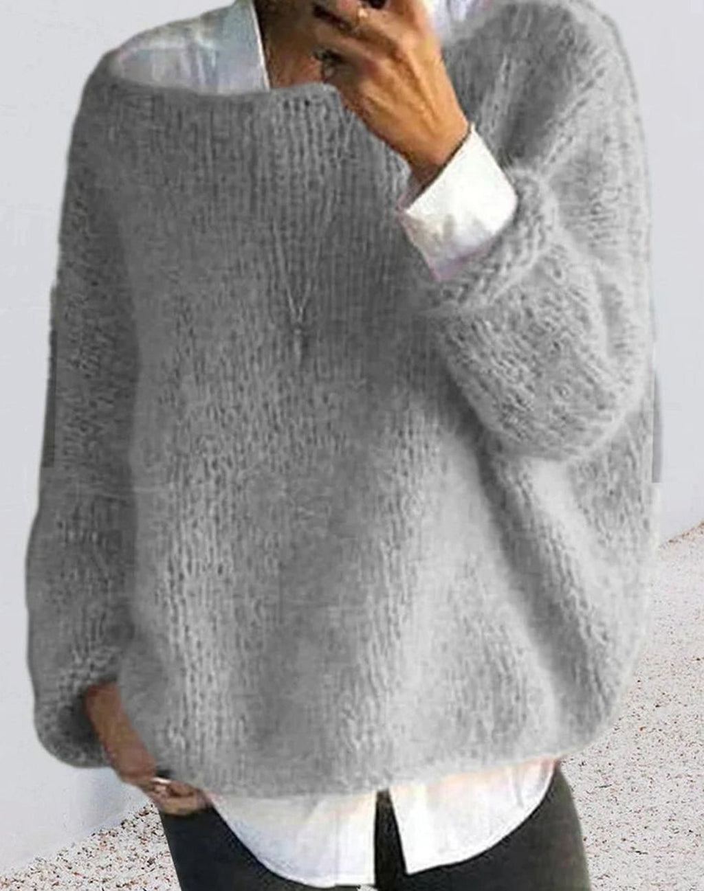 Women's Plush Loose Pullover for Cozy Days at Home