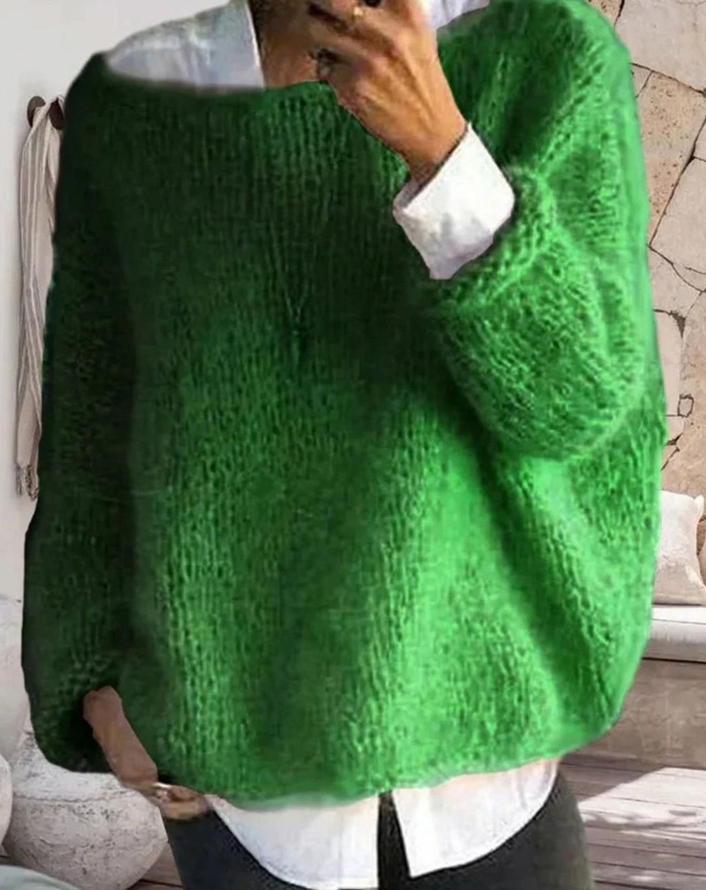 Women's Plush Loose Pullover for Cozy Days at Home