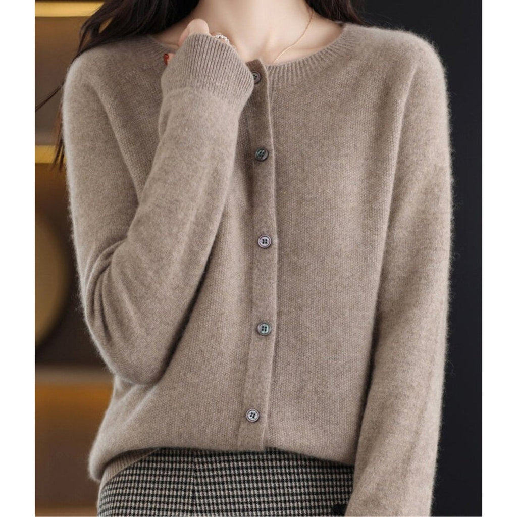 Women's Roomy Merino Cardigan Sweater with Button Front