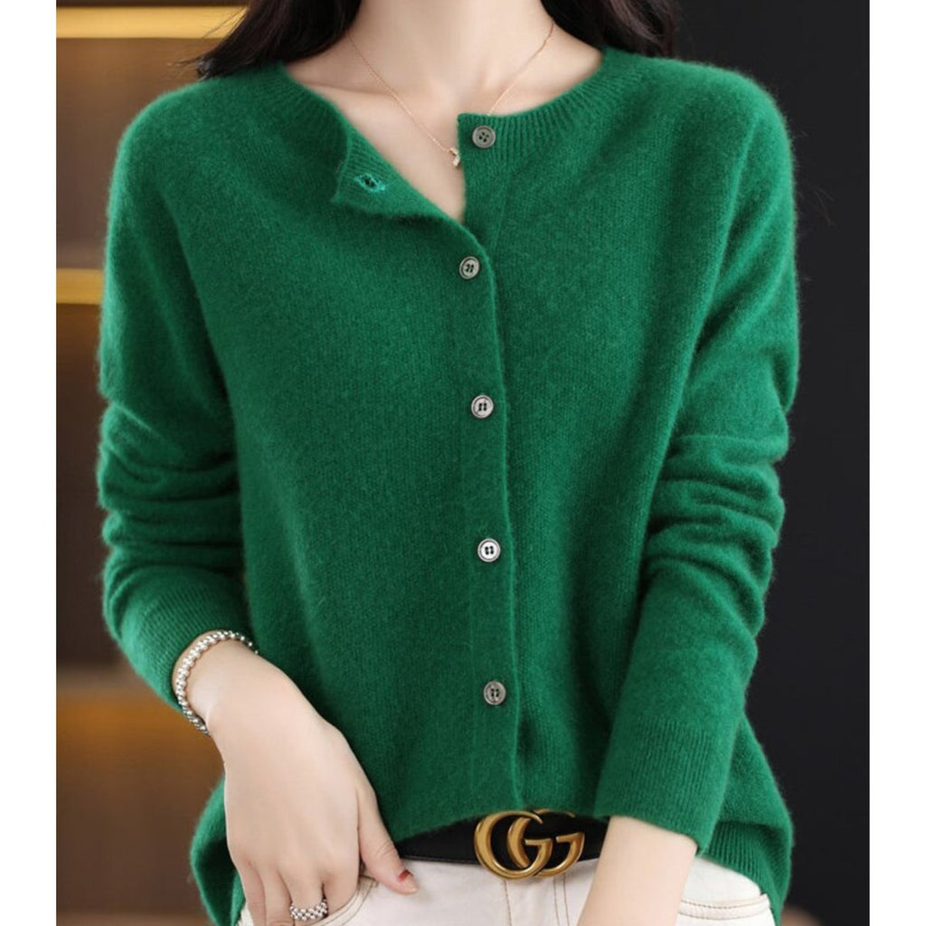 Women's Roomy Merino Cardigan Sweater with Button Front