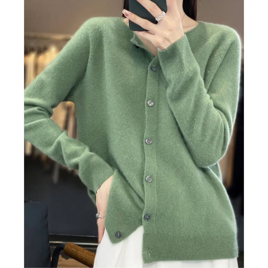 Women's Roomy Merino Cardigan Sweater with Button Front