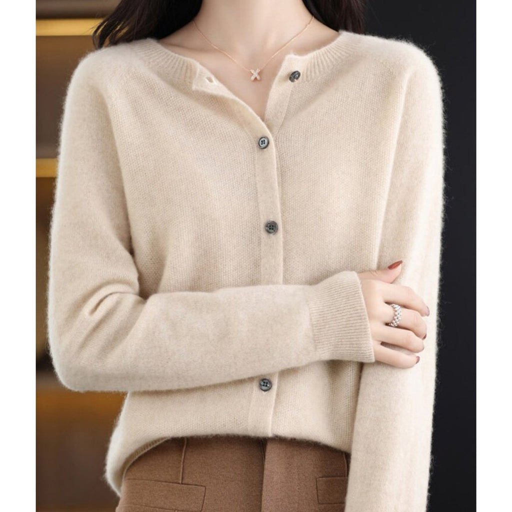 Women's Roomy Merino Cardigan Sweater with Button Front