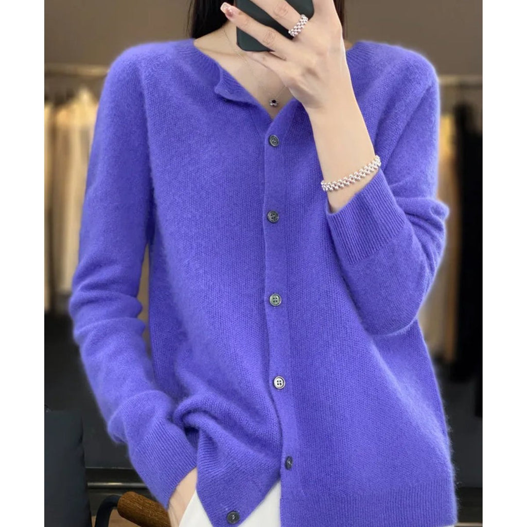 Women's Roomy Merino Cardigan Sweater with Button Front