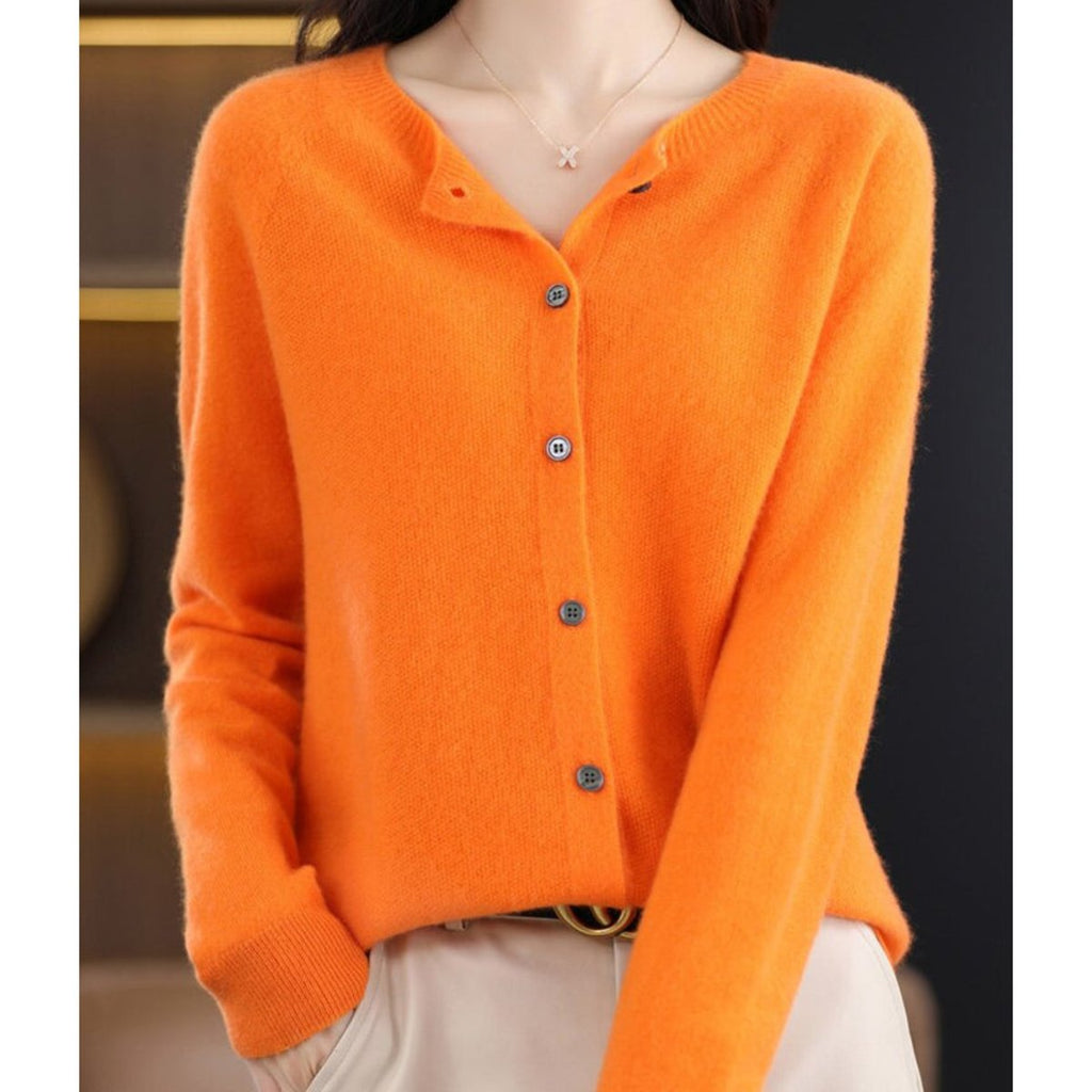 Women's Roomy Merino Cardigan Sweater with Button Front