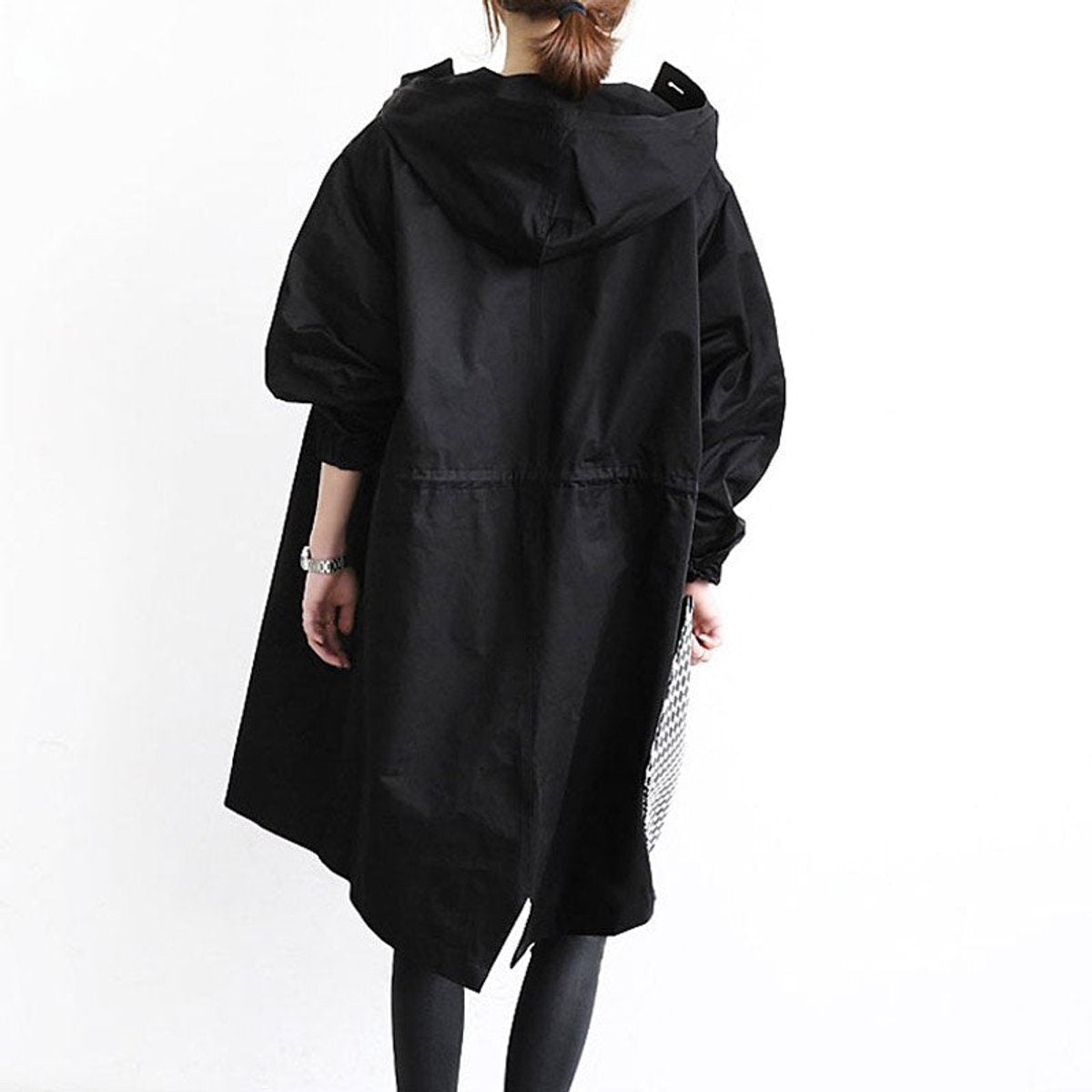 Women's Relaxed Single-Button Trench Coat for Rainy Days