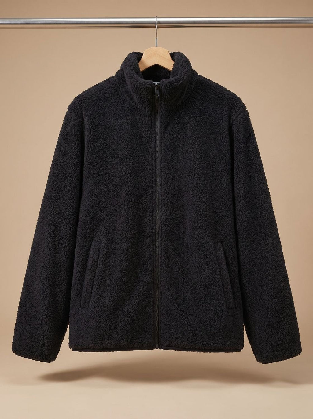 Women's Soft Fleece Zip-Front Jacket with Stand Collar