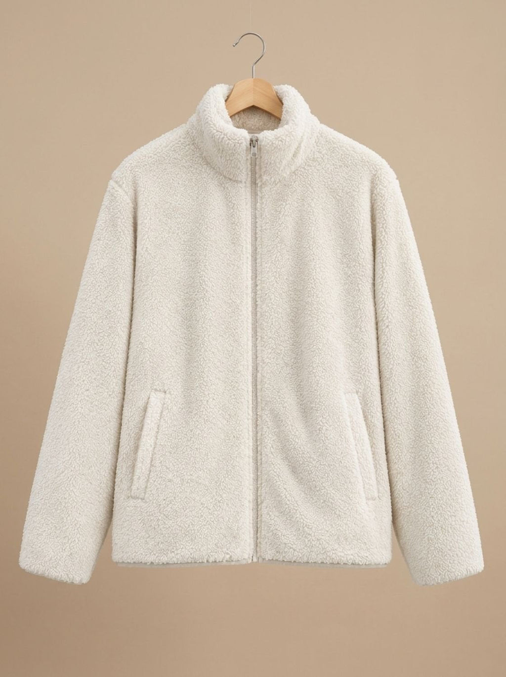Women's Soft Fleece Zip-Front Jacket with Stand Collar