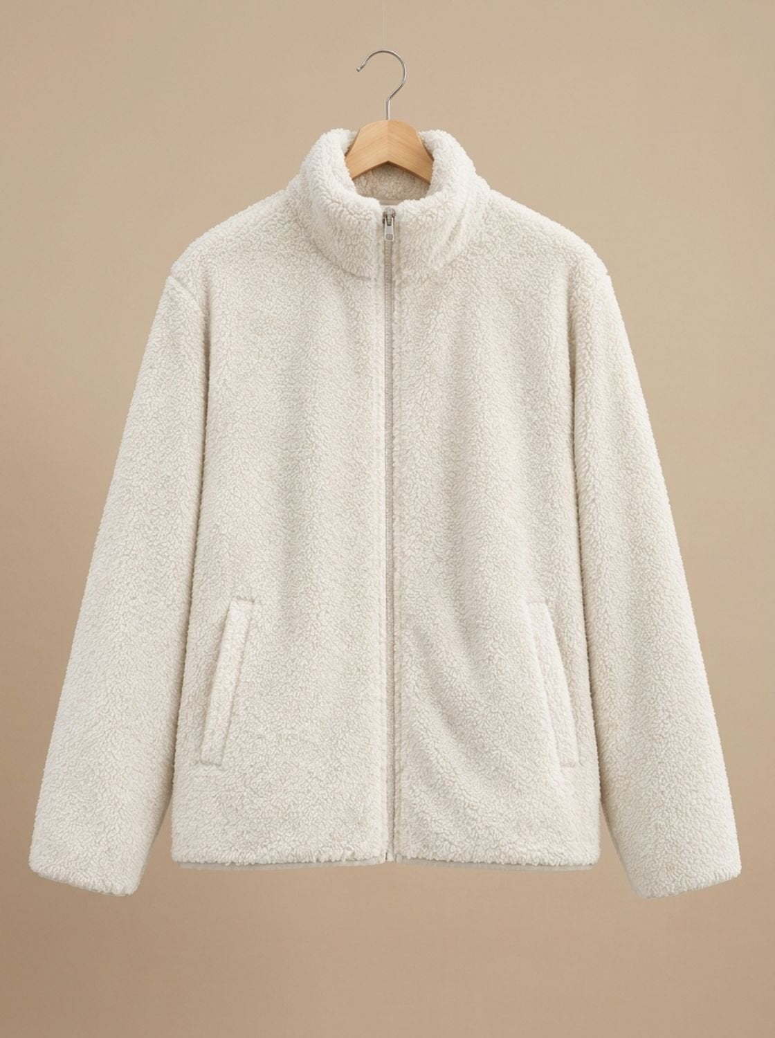 Women's Soft Fleece Zip-Front Jacket with Stand Collar