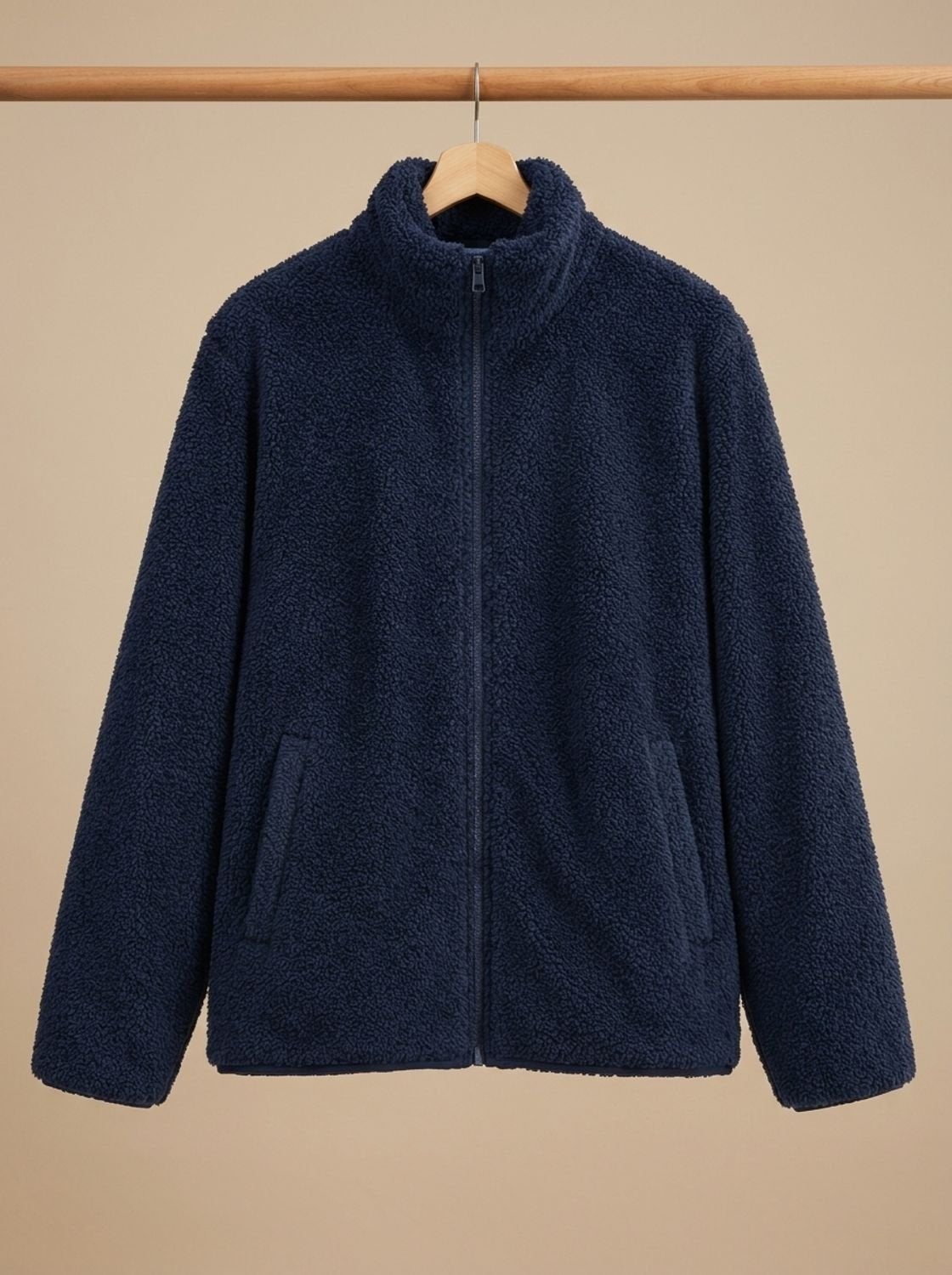 Women's Soft Fleece Zip-Front Jacket with Stand Collar