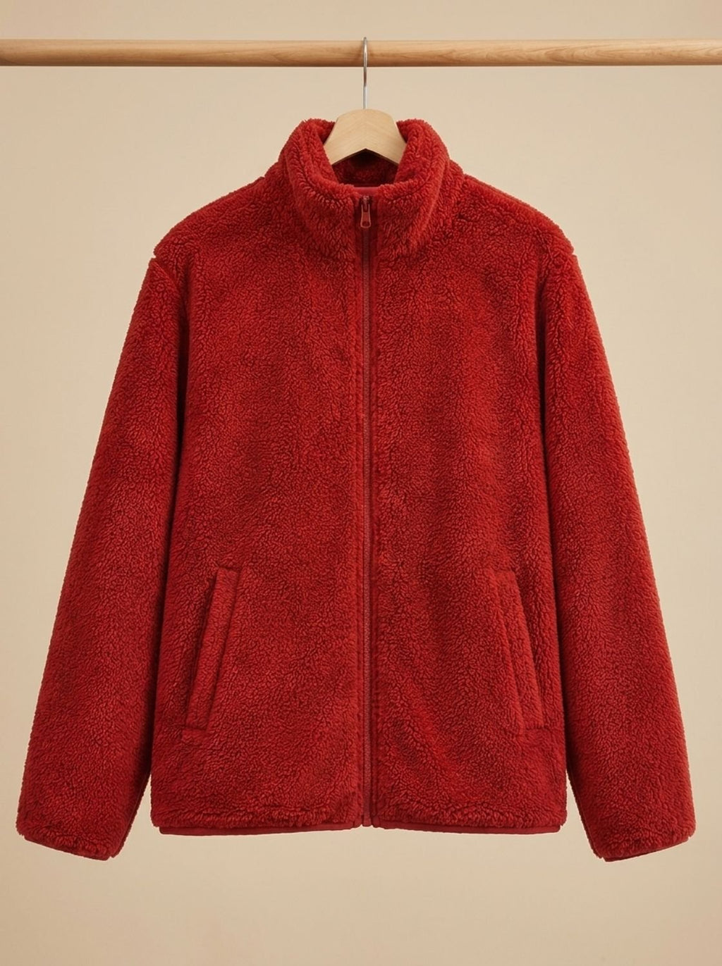 Women's Soft Fleece Zip-Front Jacket with Stand Collar