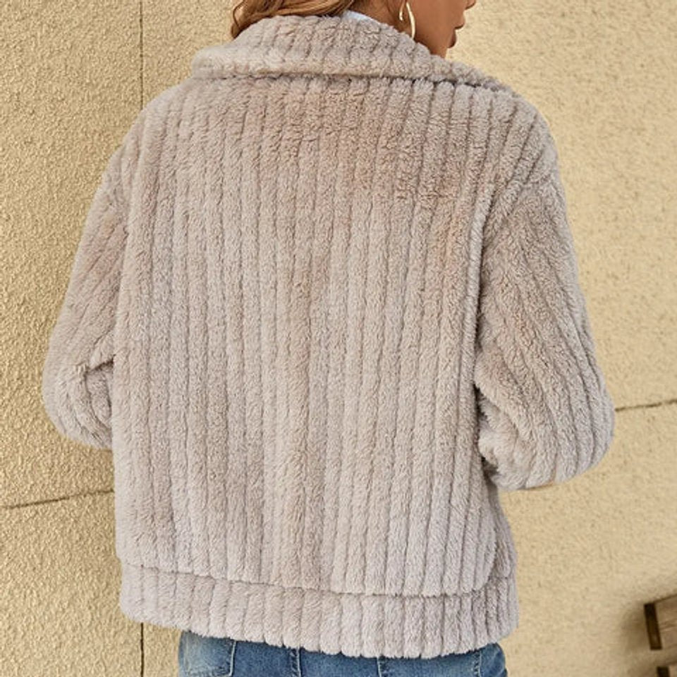 Women's Cozy Zip-Front Fleece Jacket for Fall