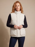 Women's Quilted Mock Neck Puffer Gilet with Pockets