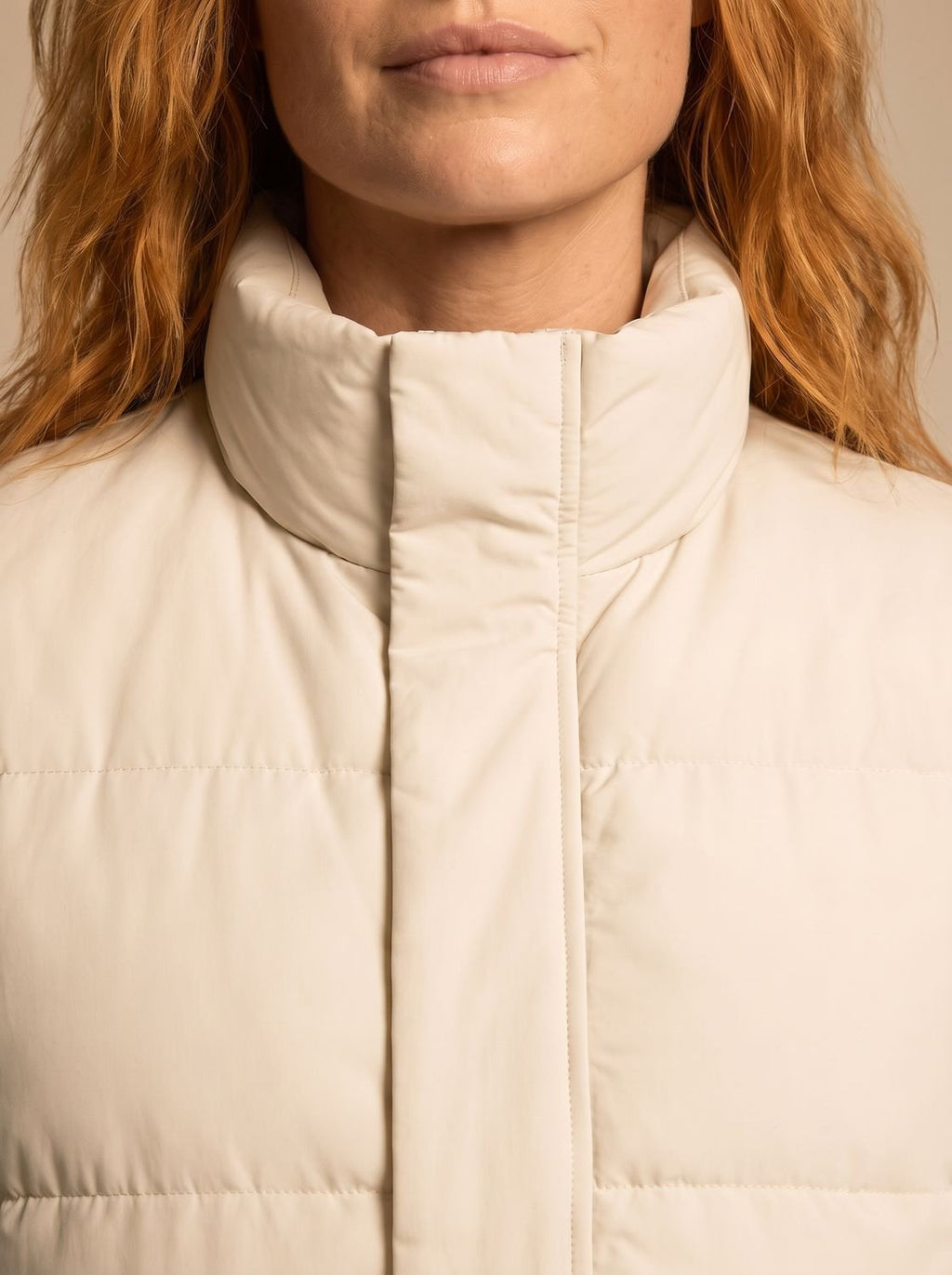 Women's Quilted Mock Neck Puffer Gilet with Pockets