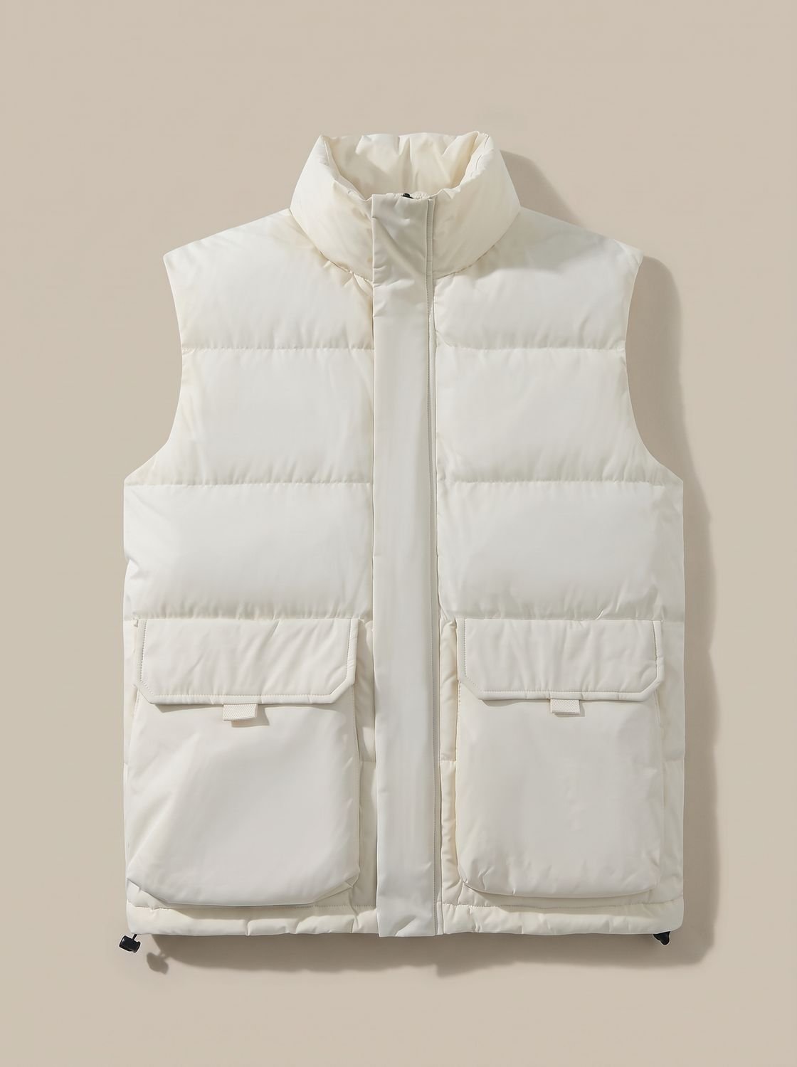 Women's Quilted Mock Neck Puffer Gilet with Pockets