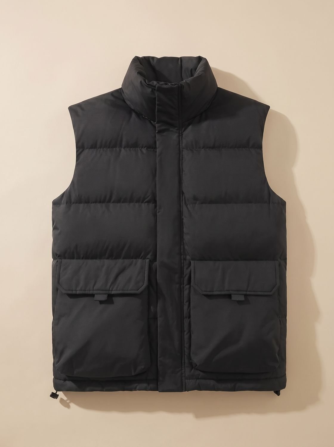 Women's Quilted Mock Neck Puffer Gilet with Pockets