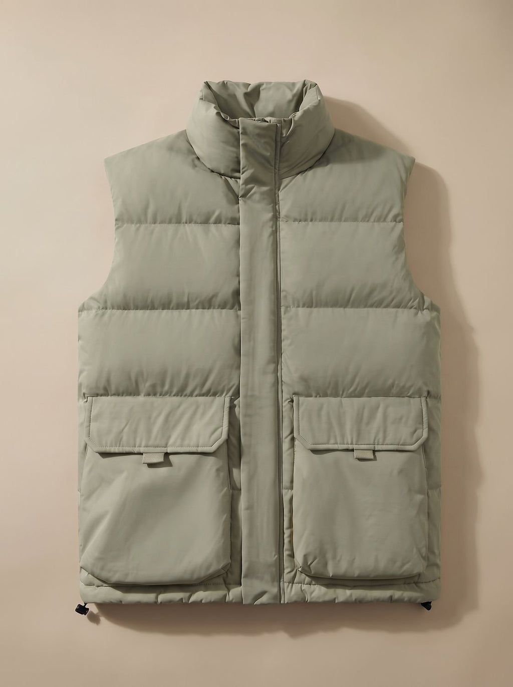 Women's Quilted Mock Neck Puffer Gilet with Pockets