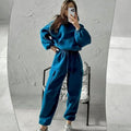 Women's Relaxed Cargo Utility Jogger Sweatsuit Set