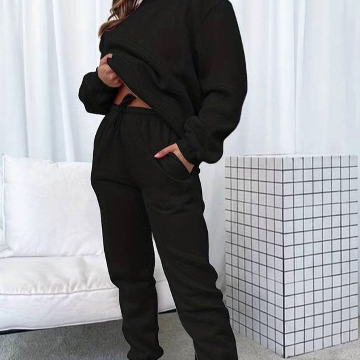 Women's Lazy Sunday Coordinated Sweatshirt Lounge Set