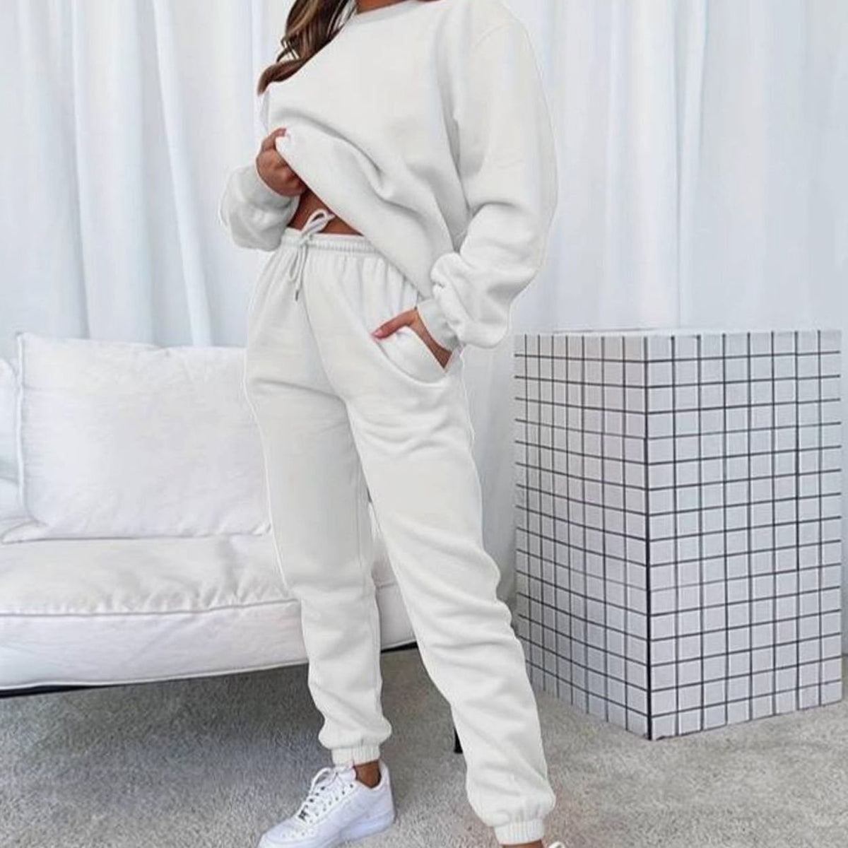 Women's Lazy Sunday Coordinated Sweatshirt Lounge Set