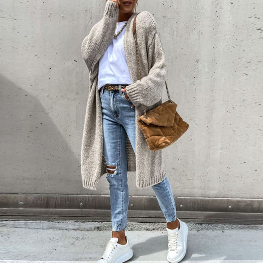 Women's Easy Layering Long Open-Front Soft Cardigan