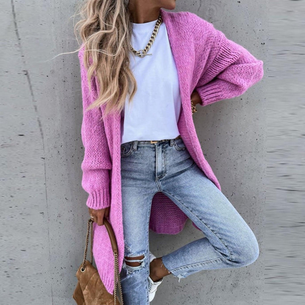 Women's Easy Layering Long Open-Front Soft Cardigan