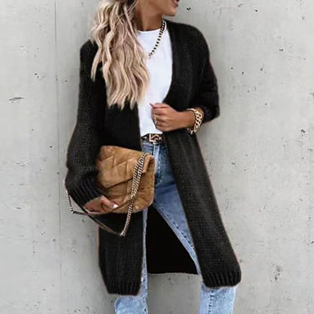 Women's Easy Layering Long Open-Front Soft Cardigan