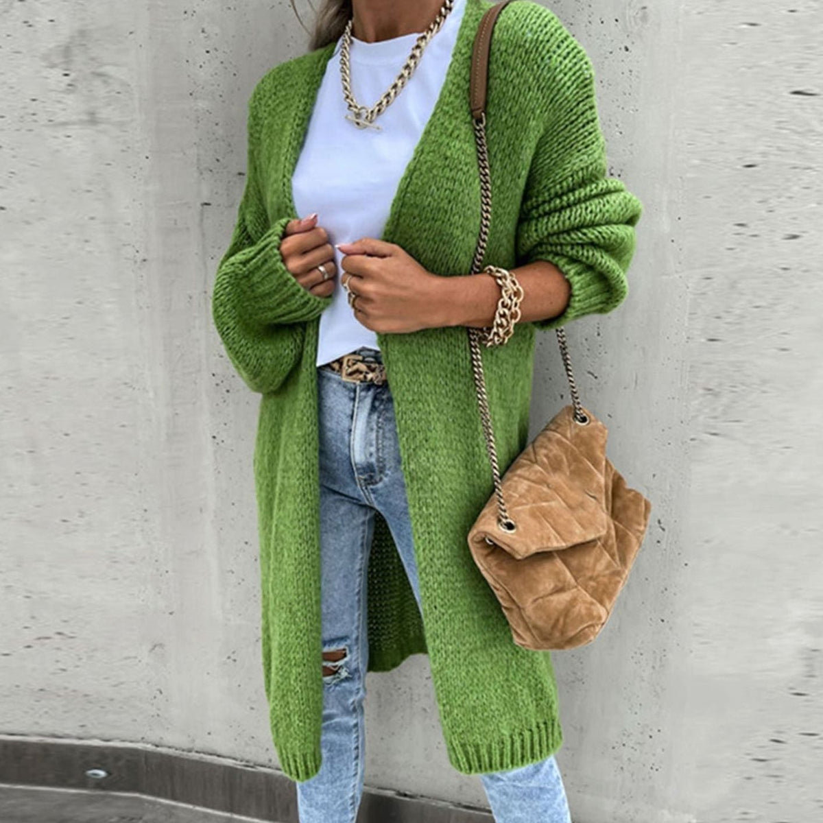 Women's Easy Layering Long Open-Front Soft Cardigan