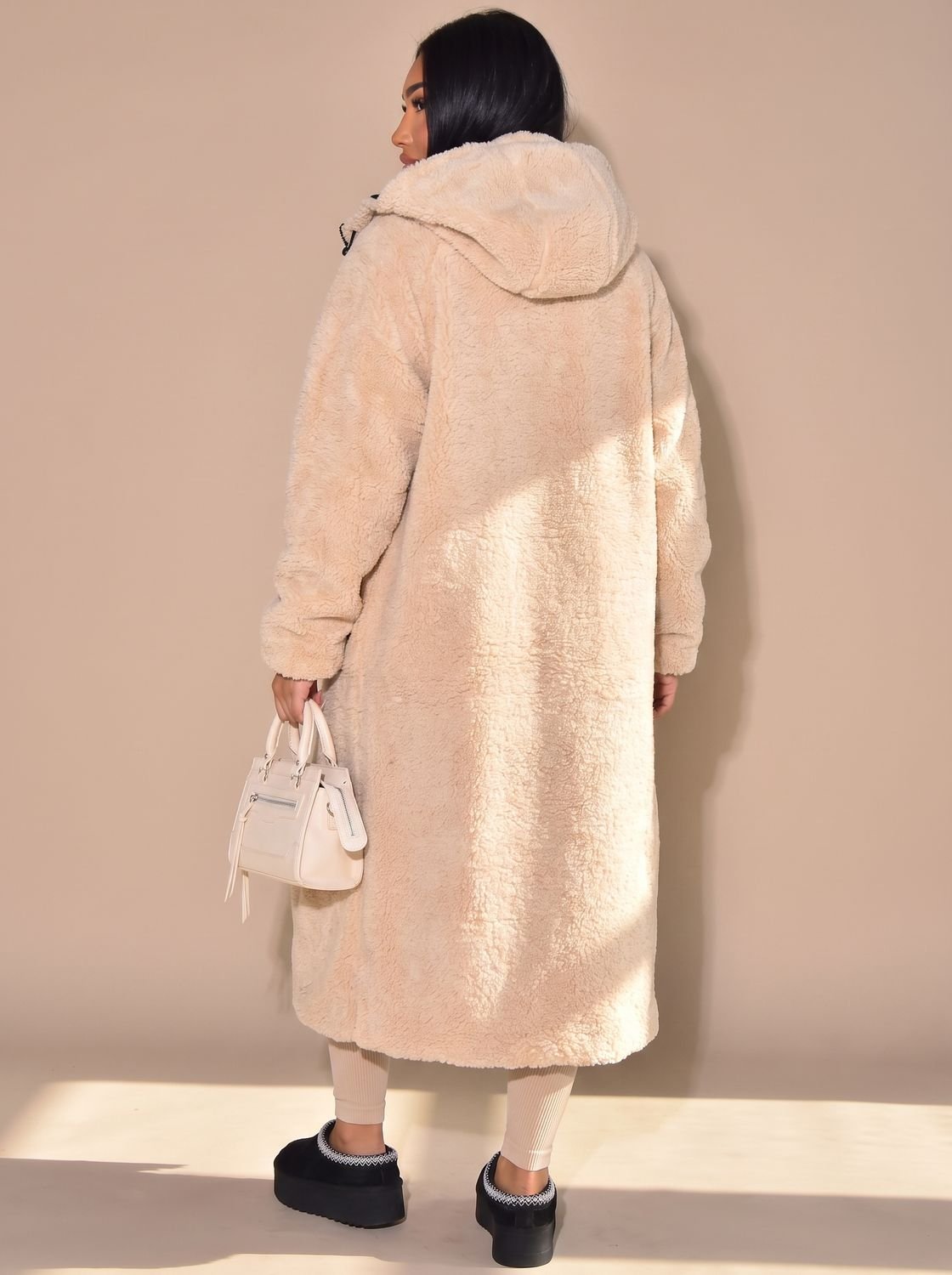 Women's Flip-Side Puffer Coat with Plush Sherpa Hood