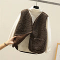 Women's Sherpa Fleece Reversible Sleeveless Vest