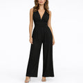 Women's Fluid Wide Leg Cocktail Office Jumpsuit
