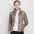 Women's Lightweight Fitted Puffer Overcoat for Weekends