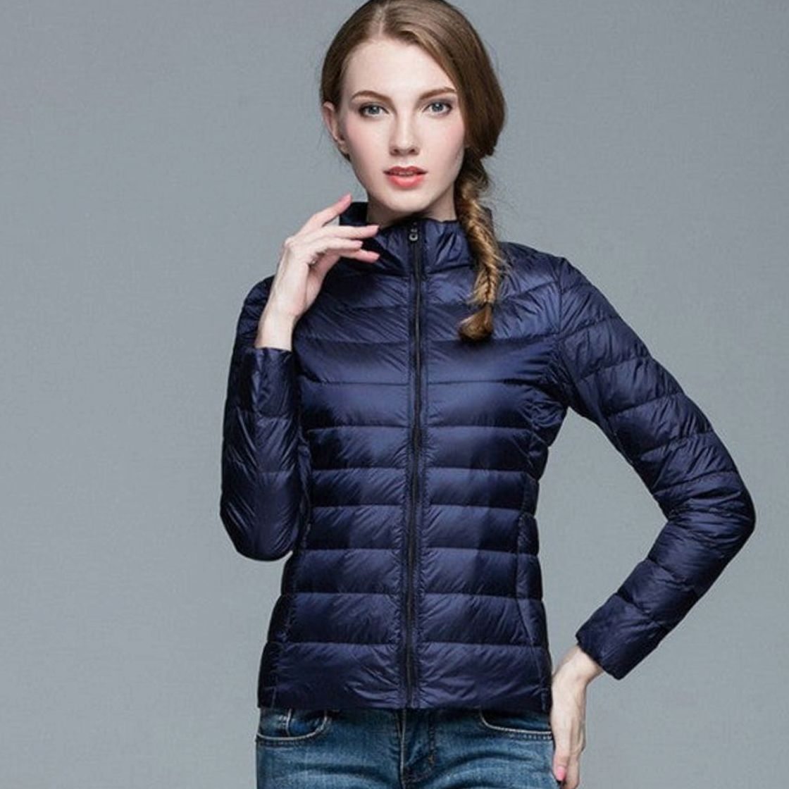 Women's Lightweight Fitted Puffer Overcoat for Weekends