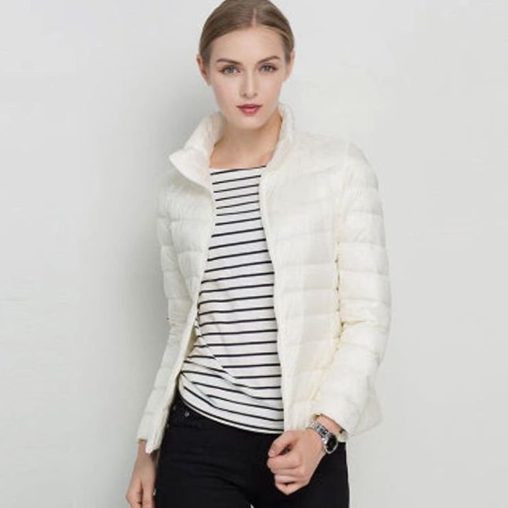 Women's Lightweight Fitted Puffer Overcoat for Weekends