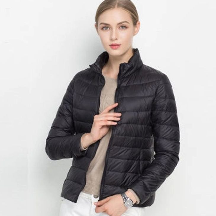 Women's Lightweight Fitted Puffer Overcoat for Weekends