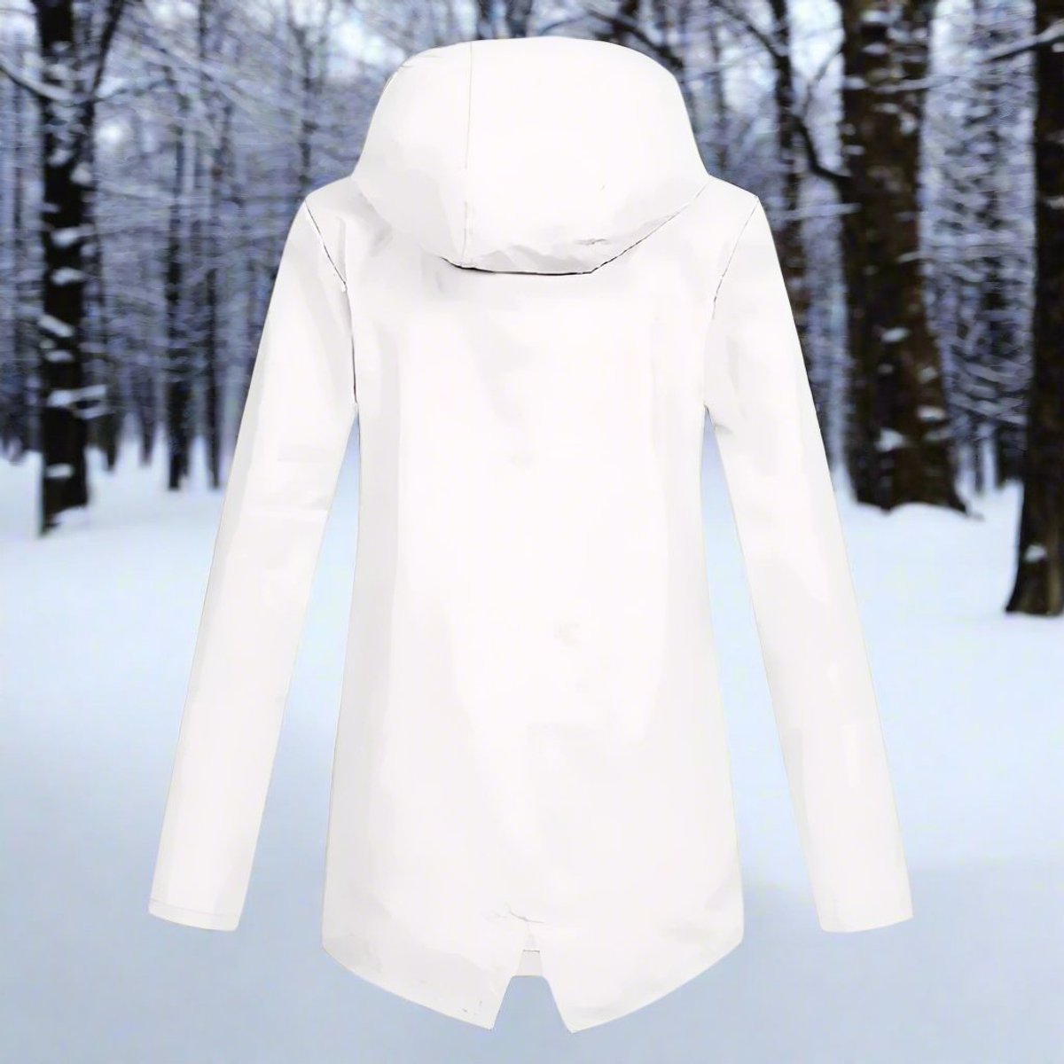 Women's Rainproof Long Jacket for Wet Commutes